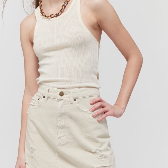 UO BDG Roxi Destructed Denim Mini skirt NWT Medium - Picture 12 of 12